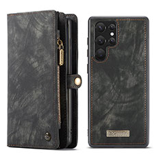 Coque Portefeuille Livre Cuir Etui Clapet C04S pour Samsung Galaxy S22 Ultra 5G Noir