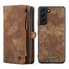 Coque Portefeuille Livre Cuir Etui Clapet C04S pour Samsung Galaxy S23 5G Marron