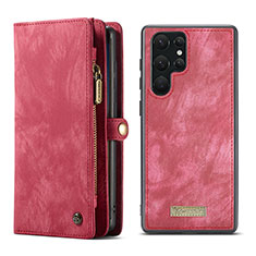 Coque Portefeuille Livre Cuir Etui Clapet C04S pour Samsung Galaxy S24 Ultra 5G Rouge