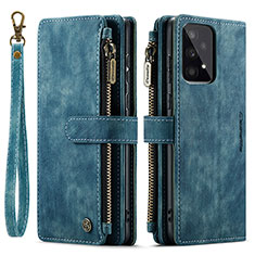 Coque Portefeuille Livre Cuir Etui Clapet C05S pour Samsung Galaxy A53 5G Bleu
