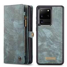Coque Portefeuille Livre Cuir Etui Clapet C05S pour Samsung Galaxy S20 Ultra 5G Bleu