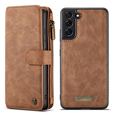 Coque Portefeuille Livre Cuir Etui Clapet C05S pour Samsung Galaxy S21 Plus 5G Marron