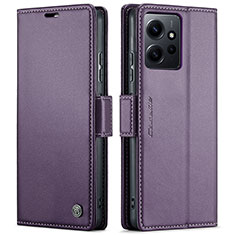 Coque Portefeuille Livre Cuir Etui Clapet C05S pour Xiaomi Redmi Note 12 4G Violet