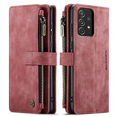Coque Portefeuille Livre Cuir Etui Clapet C06S pour Samsung Galaxy A72 4G Rouge