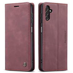 Coque Portefeuille Livre Cuir Etui Clapet C10S pour Samsung Galaxy A13 5G Vin Rouge