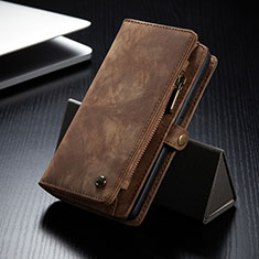 Coque Portefeuille Livre Cuir Etui Clapet C11S pour Samsung Galaxy S21 5G Marron