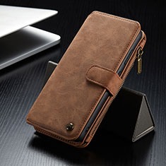 Coque Portefeuille Livre Cuir Etui Clapet C12S pour Samsung Galaxy S22 Plus 5G Marron