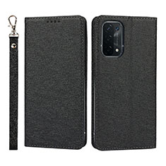 Coque Portefeuille Livre Cuir Etui Clapet D01T pour Oppo A54 5G Noir