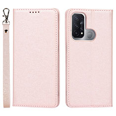 Coque Portefeuille Livre Cuir Etui Clapet D01T pour Oppo Reno5 A Rose