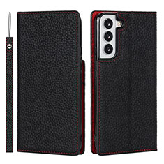 Coque Portefeuille Livre Cuir Etui Clapet D01T pour Samsung Galaxy S23 5G Noir