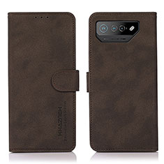 Coque Portefeuille Livre Cuir Etui Clapet D01Y pour Asus ROG Phone 7 Marron