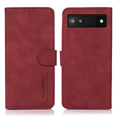 Coque Portefeuille Livre Cuir Etui Clapet D01Y pour Google Pixel 7a 5G Rouge