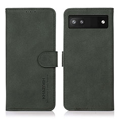 Coque Portefeuille Livre Cuir Etui Clapet D01Y pour Google Pixel 7a 5G Vert