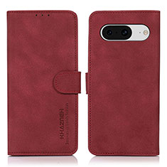 Coque Portefeuille Livre Cuir Etui Clapet D01Y pour Google Pixel 8 5G Rouge