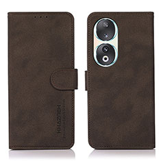 Coque Portefeuille Livre Cuir Etui Clapet D01Y pour Huawei Honor 90 5G Marron