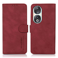 Coque Portefeuille Livre Cuir Etui Clapet D01Y pour Huawei Honor 90 5G Rouge