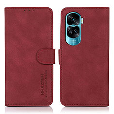 Coque Portefeuille Livre Cuir Etui Clapet D01Y pour Huawei Honor 90 Lite 5G Rouge