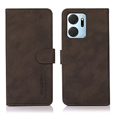 Coque Portefeuille Livre Cuir Etui Clapet D01Y pour Huawei Honor X7a Marron