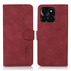 Coque Portefeuille Livre Cuir Etui Clapet D01Y pour Huawei Honor X8b Rouge
