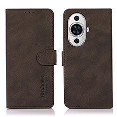 Coque Portefeuille Livre Cuir Etui Clapet D01Y pour Huawei Nova 11 Pro Marron