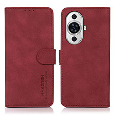 Coque Portefeuille Livre Cuir Etui Clapet D01Y pour Huawei Nova 11 Rouge