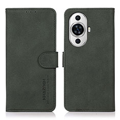 Coque Portefeuille Livre Cuir Etui Clapet D01Y pour Huawei Nova 11 Ultra Vert