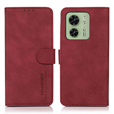 Coque Portefeuille Livre Cuir Etui Clapet D01Y pour Motorola Moto Edge 40 5G Rouge