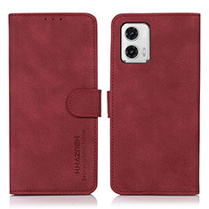 Coque Portefeuille Livre Cuir Etui Clapet D01Y pour Motorola Moto G73 5G Rouge