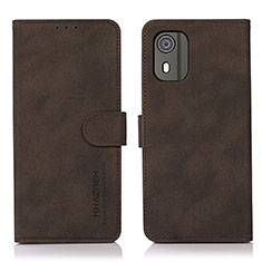 Coque Portefeuille Livre Cuir Etui Clapet D01Y pour Nokia C02 Marron