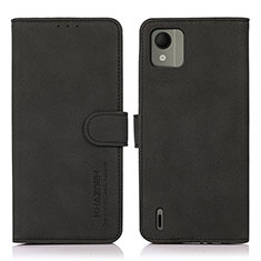 Coque Portefeuille Livre Cuir Etui Clapet D01Y pour Nokia C110 Noir