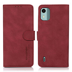 Coque Portefeuille Livre Cuir Etui Clapet D01Y pour Nokia C12 Plus Rouge