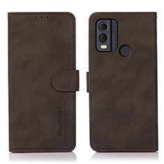 Coque Portefeuille Livre Cuir Etui Clapet D01Y pour Nokia C22 Marron