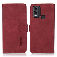 Coque Portefeuille Livre Cuir Etui Clapet D01Y pour Nokia C22 Rouge