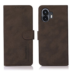 Coque Portefeuille Livre Cuir Etui Clapet D01Y pour Nothing Phone 2 Marron