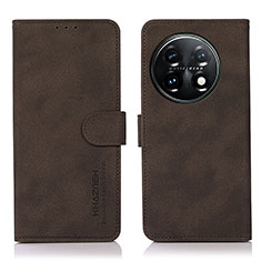 Coque Portefeuille Livre Cuir Etui Clapet D01Y pour OnePlus 11 5G Marron