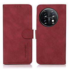 Coque Portefeuille Livre Cuir Etui Clapet D01Y pour OnePlus 11 5G Rouge