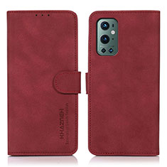 Coque Portefeuille Livre Cuir Etui Clapet D01Y pour OnePlus 9 Pro 5G Rouge