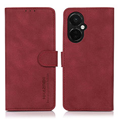 Coque Portefeuille Livre Cuir Etui Clapet D01Y pour OnePlus Nord CE 3 Lite 5G Rouge