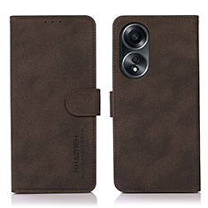 Coque Portefeuille Livre Cuir Etui Clapet D01Y pour Oppo A58 4G Marron