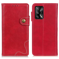 Coque Portefeuille Livre Cuir Etui Clapet D01Y pour Oppo A95 4G Rouge