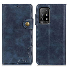 Coque Portefeuille Livre Cuir Etui Clapet D01Y pour Oppo A95 5G Bleu