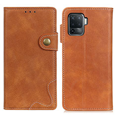 Coque Portefeuille Livre Cuir Etui Clapet D01Y pour Oppo Reno5 F Marron