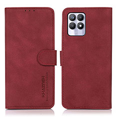 Coque Portefeuille Livre Cuir Etui Clapet D01Y pour Realme 8i Rouge