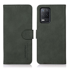 Coque Portefeuille Livre Cuir Etui Clapet D01Y pour Realme 9 5G India Vert