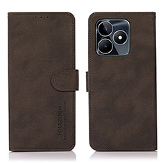 Coque Portefeuille Livre Cuir Etui Clapet D01Y pour Realme C51 Marron