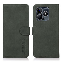 Coque Portefeuille Livre Cuir Etui Clapet D01Y pour Realme C51 Vert