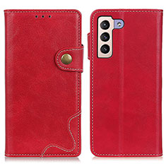 Coque Portefeuille Livre Cuir Etui Clapet D01Y pour Samsung Galaxy S21 5G Rouge