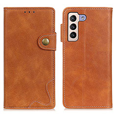 Coque Portefeuille Livre Cuir Etui Clapet D01Y pour Samsung Galaxy S21 Plus 5G Marron