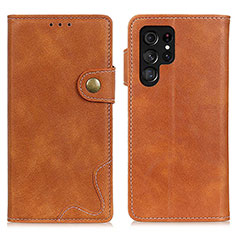 Coque Portefeuille Livre Cuir Etui Clapet D01Y pour Samsung Galaxy S21 Ultra 5G Marron