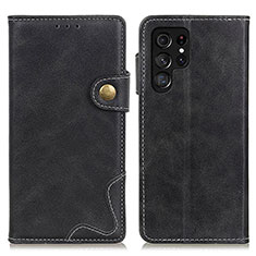 Coque Portefeuille Livre Cuir Etui Clapet D01Y pour Samsung Galaxy S22 Ultra 5G Noir